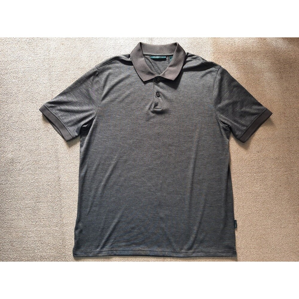 Perry Ellis Shirt Mens Medium M Black Collared - Picture 1 of 6